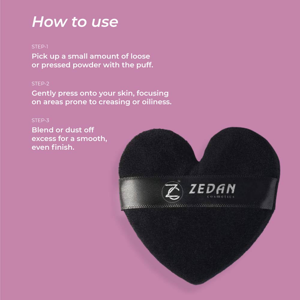 Heart Shaped Powder Puff